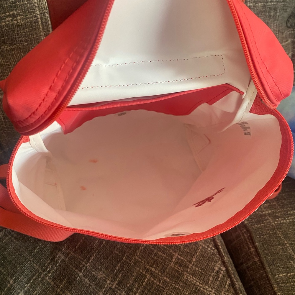 Longchamp Coral Pink Backpack Adjustable Straps - Picture 11 of 14